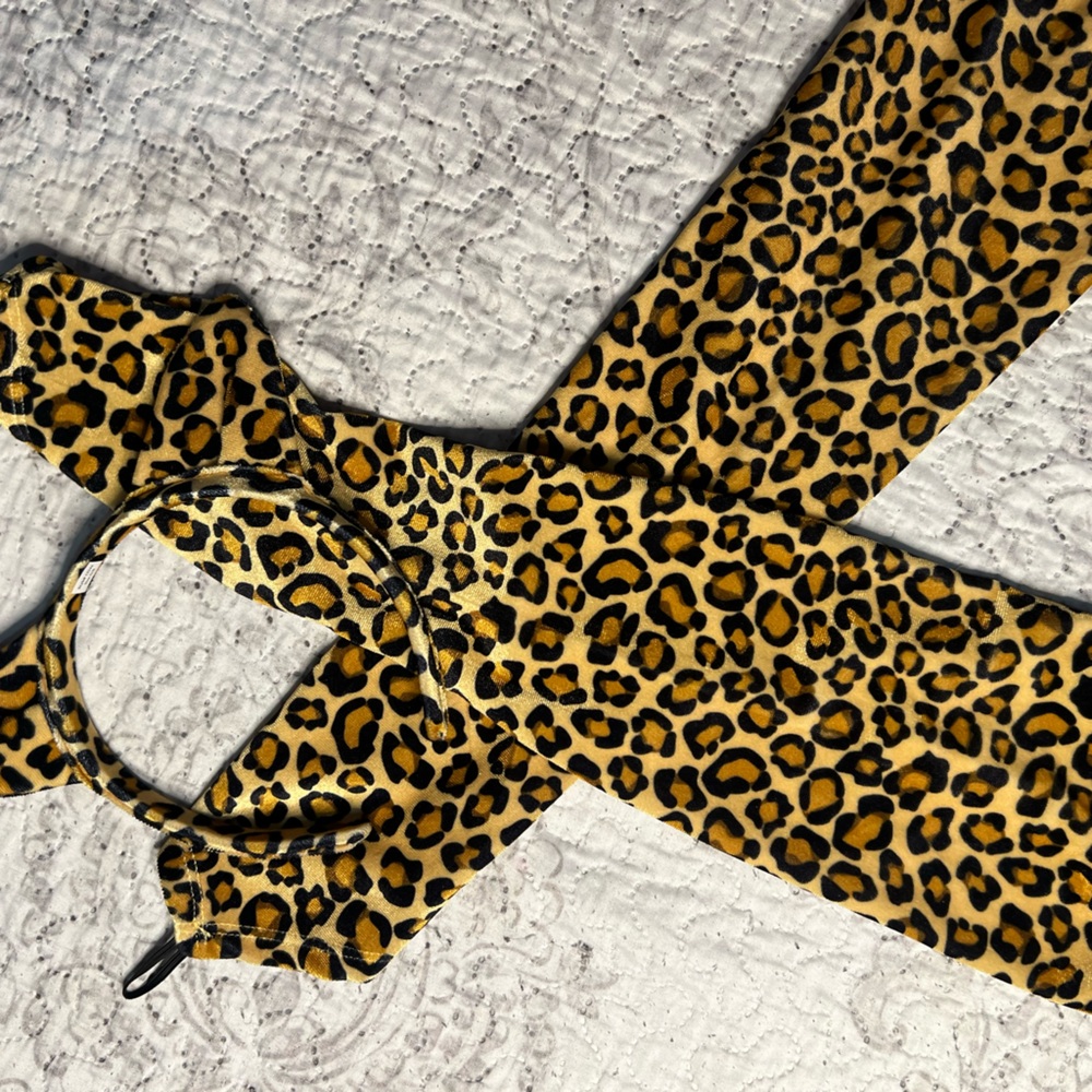 cheetah cosplay ears, arm sleeves, and bodysuit🐆